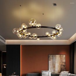 Chandeliers Modern LED Chandelier Lighting For Home Living Room Dining Table Kitchen Transparent Glass Ceiling Pendant Lamp Shop Loft Fixtur