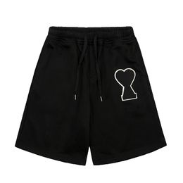 Aminess Brand Quality Shorts Mens Women Designer of Luxury Amis Shorts Fashion Men S Casual Terry Cloth Cotton Shorts Man Clothing Size S-XL 457