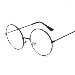 Sunglasses Frames Fashion Round Glasses Woman Small Frame Metal Optical Eyeglasses Clear Lens Eyewear Retro Transparent Unisex Gafas