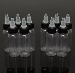 Other Tattoo Supplies New 120ml 4OZ Twist Cap Empty Plastic Transparent Ink Pigment Supplies Bottle 20Pcslot
