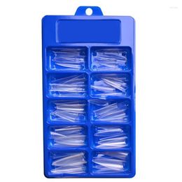 False Nails Tips Press On Half Cover Coffin Nail Artificial Acrylic With Case Salon Tip Accessories Tool