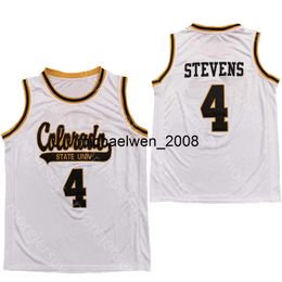 Mi08 New 2020 Colorado State Basketball Jersey NCAA College 4 Isaiah Stevens White All Stitched And Embroidery Size S-3XL