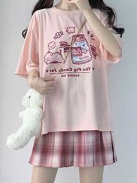 T-Shirt Deeptown Summer Kawaii Women's Cute Pig Cartoon Print T-shirt Short Sleeve Japanese Sweetheart Girl Harajuku Graphic Top Women 2022 P230603