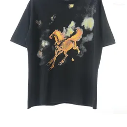 Men's T Shirts Fashion Brand Men's High-end Tops Original Warhorse Print Design Luxury Women's T-shirt High Quality Famous Unisex