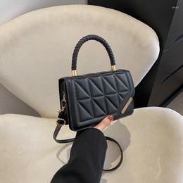 Evening Bags 2023 Fashion Shoulder Bag Women Plaid PU Leather Ladies Top-handle Handbags Brand Designer Casual Crossbody For