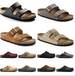 Sandals Designer birks boston clog arizona men women summer autumn Summer slippers Leather felt Sliders Outdoor Indoor Buckle Strap flats cork Motion design 658ess