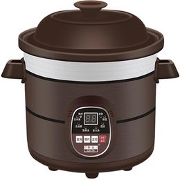 Pots Ceramic Electric Automatic Stewing Pot Household Soup Porridge Stewing Cooker Multi Cooker Purple Sand Electric Casserole