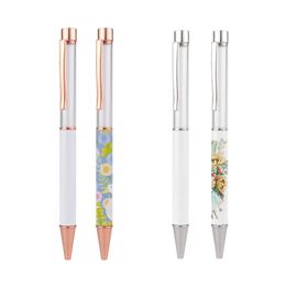 DIY ballpoint pen sublimation metal Aluminium rod blank heat transfer logo business neutral water pen