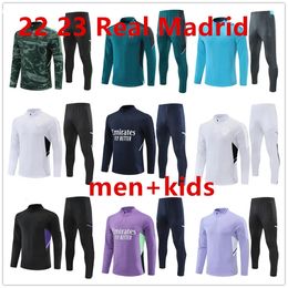 2023 new real MadridS Tracksuit set Training suit men and kids football shirt CAMAVINGA ALABA MODRIC VALVERDE football 22 23 top Madrids chandal futbol survetement