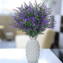 Decorative Flowers Ly Vivid Artificial Lavender Fake Plastic For Baby Shower Home Decorations