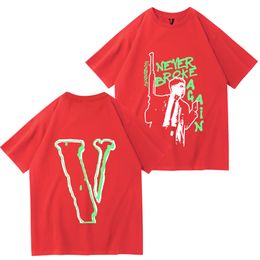 Erkek Tişörtleri Vlone Orijinal Tişörtler Erkek Tişörtler Çiftler Gündelik Fashio Büyük V Kısa Kol gevşek Hip Hop Tasarım Tees Vlones Boyutu S-3XL Kırmızı Siyah Beyaz Gri Yeşil Vlone