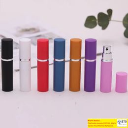 5ml 7color empty perfume bottle 5ml Aluminium Anodized Compact Perfume Atomiser fragrance empty glass scentbottle JXW159