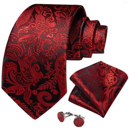 Bow Ties 2023 Red Green Blue Purple Paisley Men's Neck Tie Set Wedding Business Party Accessories Gift Wholesale