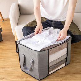 Storage Bags Non-woven Clothing Bag Quter Closet Bedroom Travel Portable Foldable Waterproof Case Zip Organiser