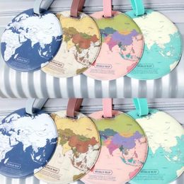 New Creative Map Luggage Tag Party DIY Round Travel Label Keyring Luggage Bag Pendant Keychain Gift Wholesale