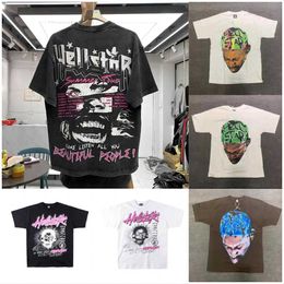 T-Shirts Men's T-Shirts Hellstar Top Quality 100% Cotton Men T-Shirt T Shirt Men Graphic Tees Shirt Women Oversize White Black Loose Tee Cw02