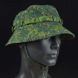 Summer Military Tactical Boonie Hats Hunting Sun Fishing Outdoor Camouflage Cap Adjustable Fisherman Sniper Ghillie Bucket Hats L230523