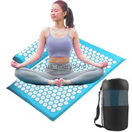 Yoga Mats Massage Mat Acupressure Relieve Stress Back Body Pain Spike Cushion J230506