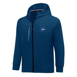 Hertha BSC Men Jackets Autumn warm coat leisure outdoor jogging hooded sweatshirt Full zipper long sleeve Casual sports jacket