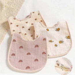 Bibs Baby Burp Cloths Cute floral print bib newborn baby supplies accessories Unisex Children's Feeding Saliva Towel Girls Boys 0-3y G220605
