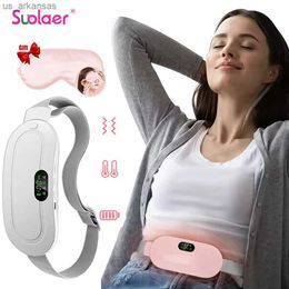 USB Portable Warm Palace Belt Menstrual Heating Pad Vibrating Abdominal Massager Menstrual Pain Relieve Dysmenorrhea Relieving L230523