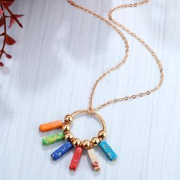 Pendant Necklaces ZOSHI Natural Stone Beads Chakra Necklace Jewellery Handmade Multi Colour Gold Plated Chains Friendship Gifts