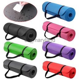 Yoga Mats 1 Set Mat Extra Thick 1cm Pilates Fitness Cushion Non Slip Exercise Pad High Density Balance NBR 183cm Long Hot Indoor J230506