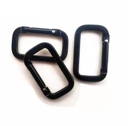 New D shape Square climbing buckle portable carry snap clip hooks aluminum carabiner durable climbing hook outdoor multifunction key chain