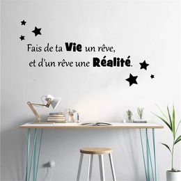 Diy Wall Stickers French Frase Vinyl Sticker For Kids Room Decor Wallpaper Decals phrase stickers mural