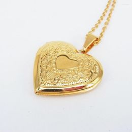 Pendant Necklaces Can Open Po Box Heart-shaped Solid Color Simple Necklace Birthday Gift Personality Trend Sweet Men Women