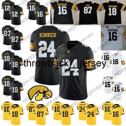 thr Iowa Hawkeyes #3 Tyrone Tracy Jr. 16 CJ Beathard Paul Krause 18 Chad Greenway Micah Hyde 24 Nile Kinnick 87 Noah Fant Jersey