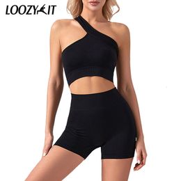 Yoga Outfit Seamless Yoga Set Gym Suits Crop Top Shorts 2 Pieces Set Sexy sports Bra Women's Pants Running Workout Outfit Fitness Clothing 230605