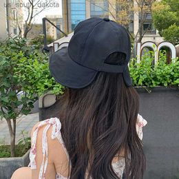 Summer Sun Hat Foldable Wide Brim Women Bucket Hat Girl Lady UV Protection Outdoor Beach Panama Ponytail Cap L230523