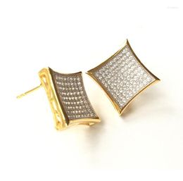 Stud Earrings 2023 Bling Women Jewelry Micro Pave Simulated CZ Kite Square Earring For Ladies