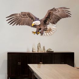 Creative Flying Bald Eagle Wall Sticker Removable Wall Decals Peel and Stick Eagle Wallpaper Wall Art Decorations Home Decor