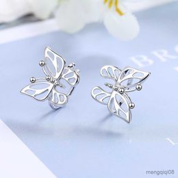 Charm Sterling Silver Fashion Insect Butterfly Ear on Earring For Women Jewelry R230605