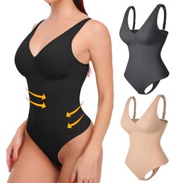 Women's Shapers Shapewear Bodysuit Scoop Neck Tank Tops for Women Tummy Control Waist Trainer Corsets Vest Slimming Full Body Shaper 230626