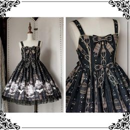 Casual Dresses Japanese Black Ruffles Dress Girls Shirts Kawaii Clothes Lolita With Lace Ruffle Shirt Women Princess Costume Tops Bow