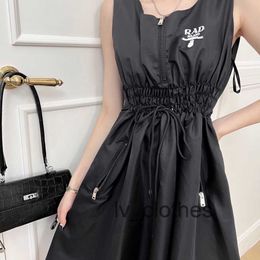 2023 Designer Brand Women's Casual Dress Women's Summer Fashion Party Sleeveless A-line White Long Dress Classic Matte Evening Party Women's Black Long Dress