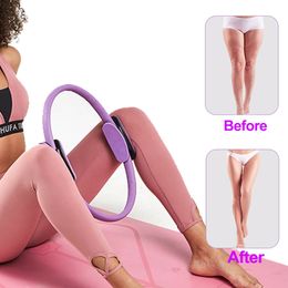 Yoga Circles 38cm Yoga Pilates Ring Fitness Magic Circle Professional Training Muscle Pilate Equipment Gym Accessories Goods For Home Workout 230605