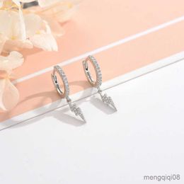 Charm Real Sterling Silver Crystal lightning Earring For Women Making Jewelry Gift Wedding Party R230605