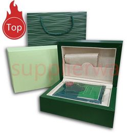 Watchs Cases Luxury Perpetual Green Watch Box Wood Boxes For 116660 126600 126710 126711 116500 116610 ROLEX Watches Accessories C2399