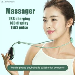 Mini Cervical Vertebra Massager Portable Neck Pulse Hot Compress Neck Protector Pendant Neck Hang Physiotherapy Massager L230523