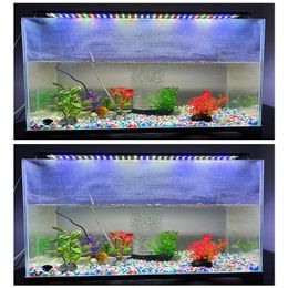 Éclairage 5060cm Aquarium Lumière LED Fish Tank Décoration avec Minuterie Étanche Lampe Sous-Marine Aquariums Décor Éclairage Planté Lumières