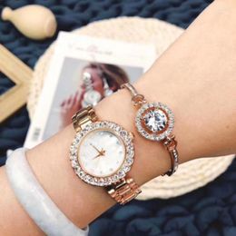 Wristwatches Quartz Watches Couple Steel Band Accessories Water Diamond Fashion Leisure Trend Exquisite Watch For Men's And Women's