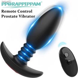 Fabric Anal Plug Vibrators For Men Prostate Massager Masturbators Women Vagina Stimulator Dildos Remote Control Male Anus Butt Sex Toys L230518