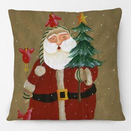 Pillow Christmas Tree Santa Claus Covers Decorative Pillows For Sofa Decor 45X45cm 30X50cm