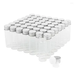 15ml /20ml Glass Vials With Screw Caps And Plastic Stoppers Small Clear Liquid Sample Vial Leak-Proof 12PCS