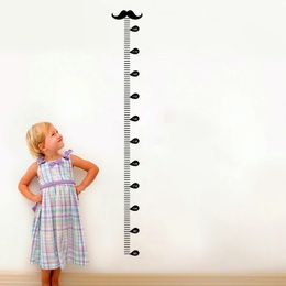 moustache height measure wall stickers for kids rooms decals living room home decoration diy growth chart mural kids gift