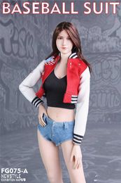 1/6 Sexy Baseball Uniform Shirt Vest Hot Pants Model FG075 for 12 inches Action Figure Body Female Figure Clothes Accessory L230522